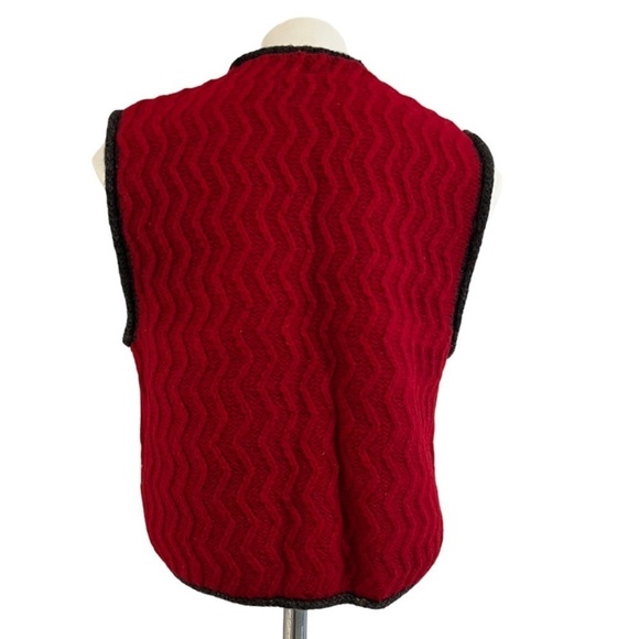 LIMITED Vintage Wool Sleeveless Button Down Skier V- Neck Sweater Vest Size M - Picture 3 of 8